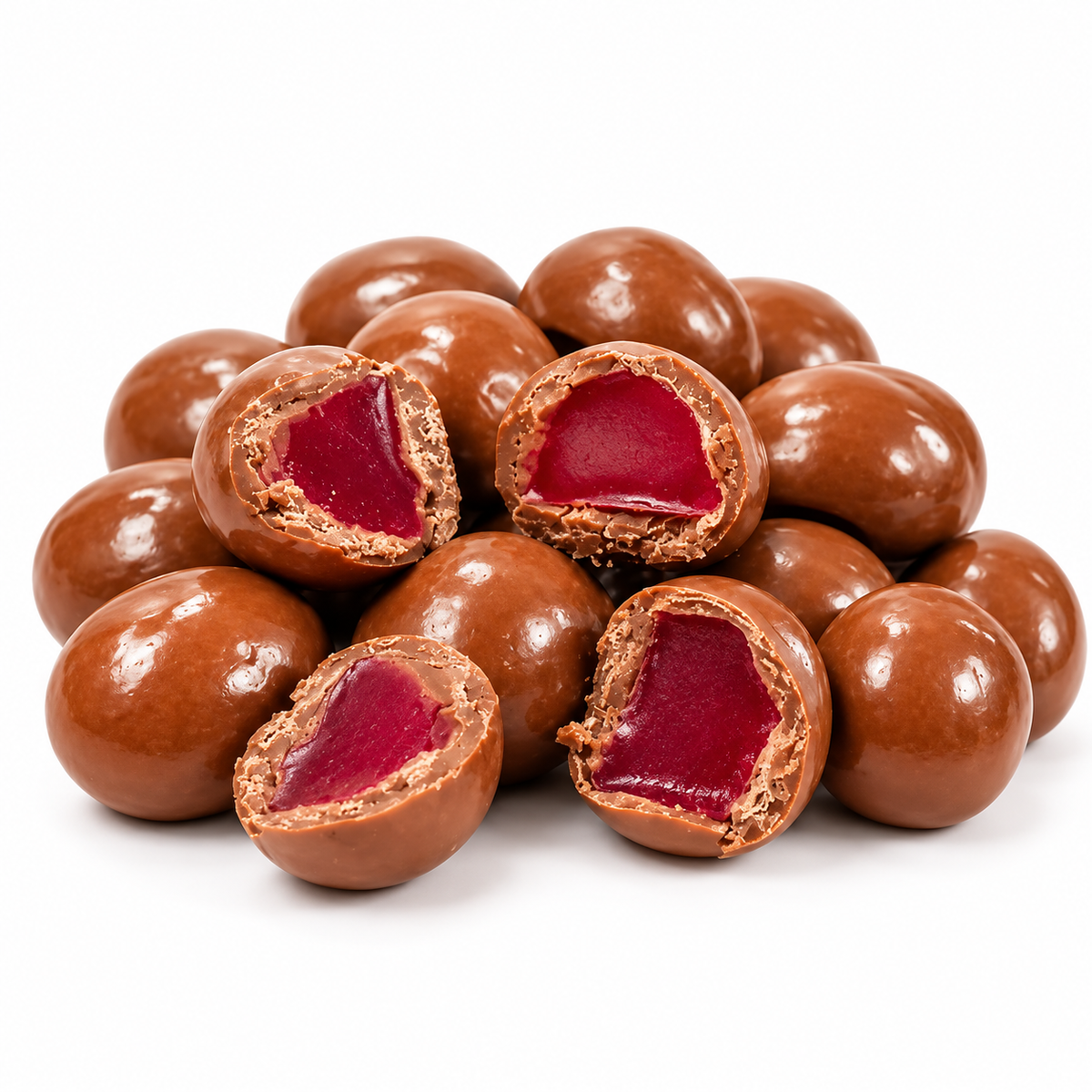 Chocolate Coated Raspberry Jellies x 1kg