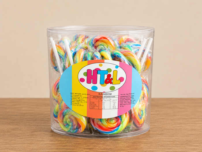 Rainbow Lollipops Jar (50 x 12g)
