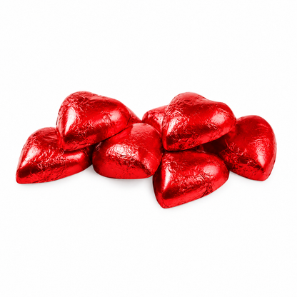 Foil-Wrapped Chocolate Hearts – 1kg