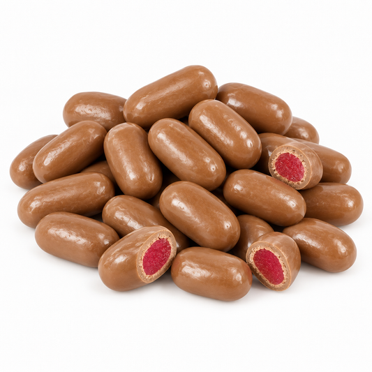 Milk Chocolate Raspberry bullets x 1kg